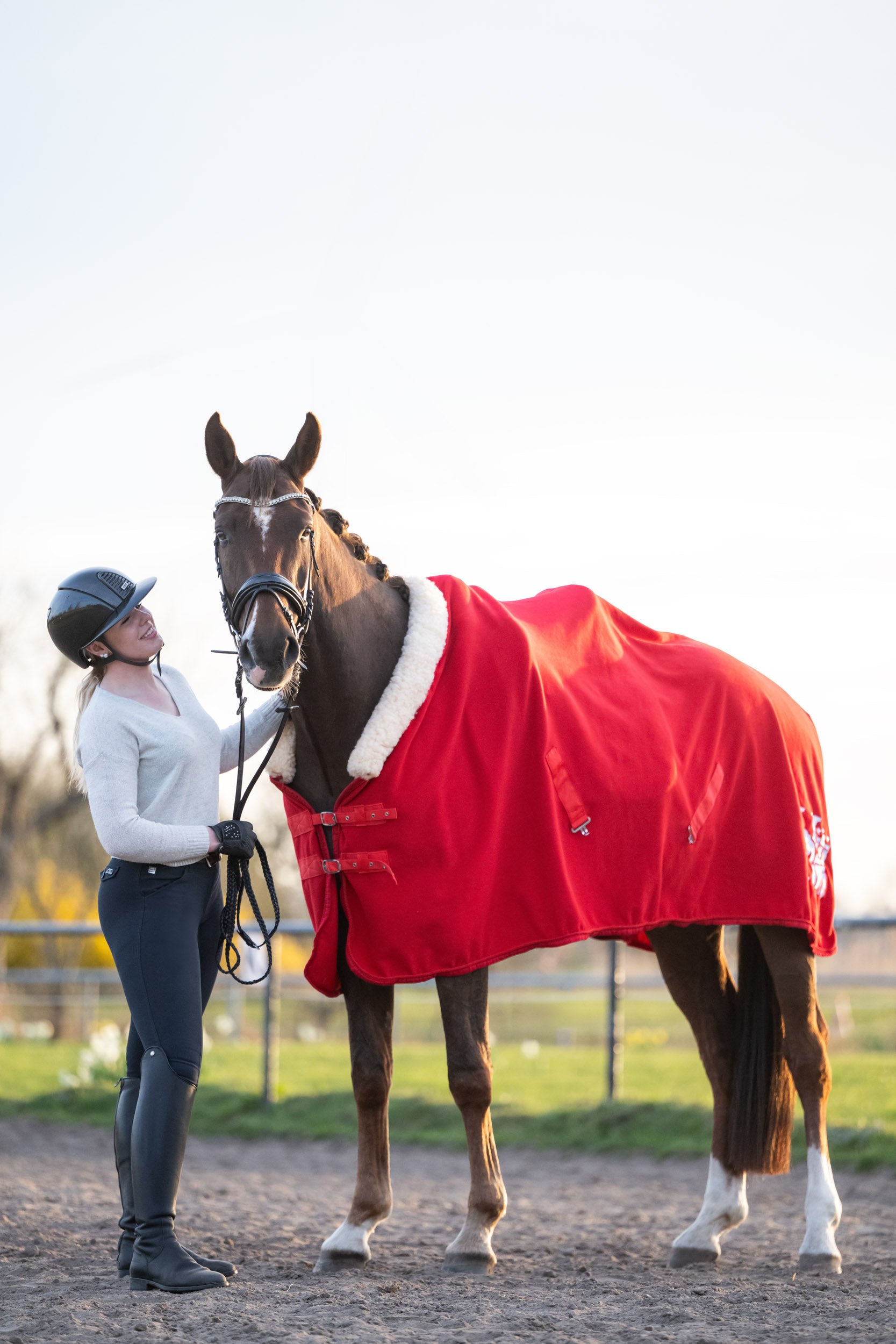 HanseHorse Fleece Abschwitzdecke Lammfell