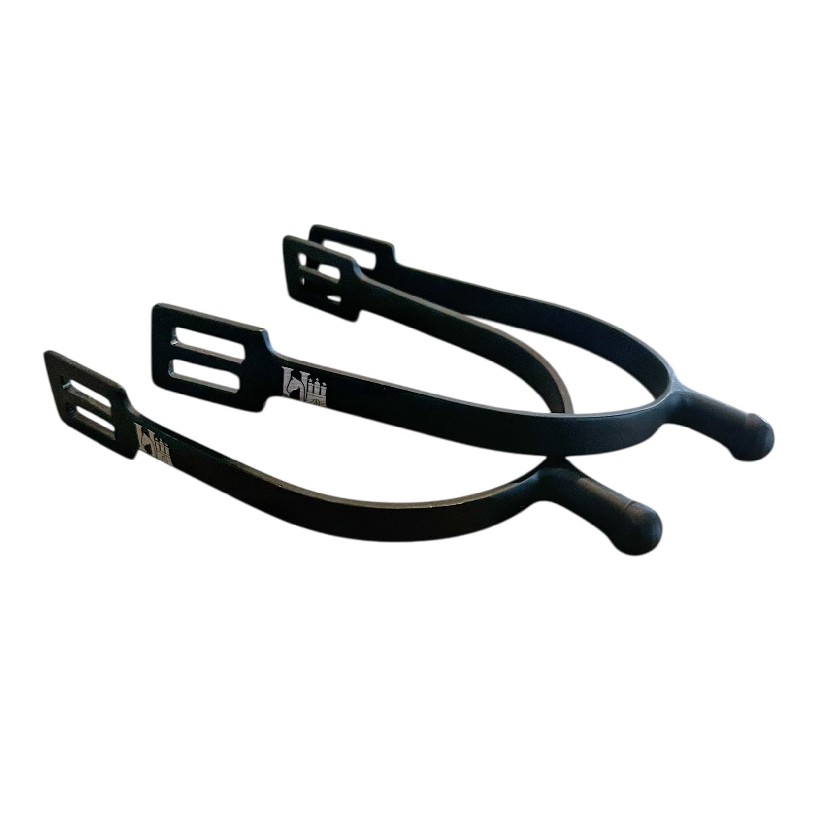 HanseHorse Sporen - Classic-Ball-Spur-Titanium-Black - für den Reiter. Detailaufnahme 
