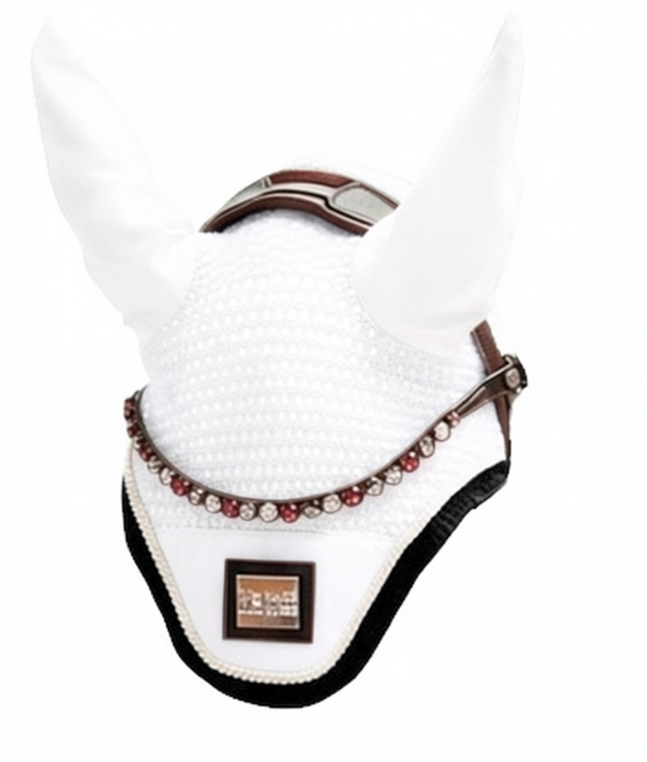 HanseHorse Classic Sports Fliegenohren in der Farbe Nordic White für Pferde