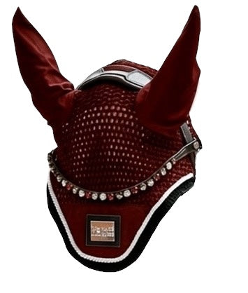HanseHorse Classic Sports Fliegenohren in der Farbe Imperial Burgundy für Pferde