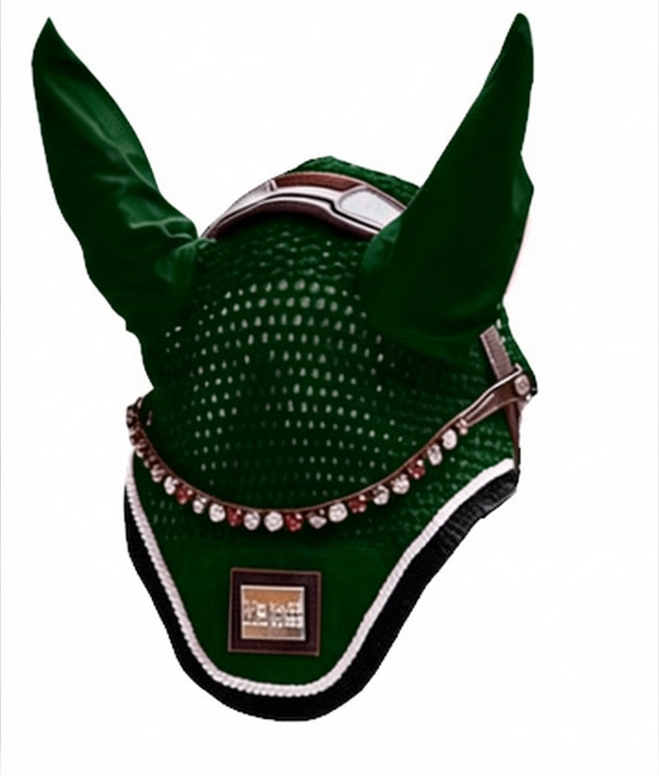 HanseHorse Classic Sports Fliegenohren in der Farbe Legacy Green für Pferde
