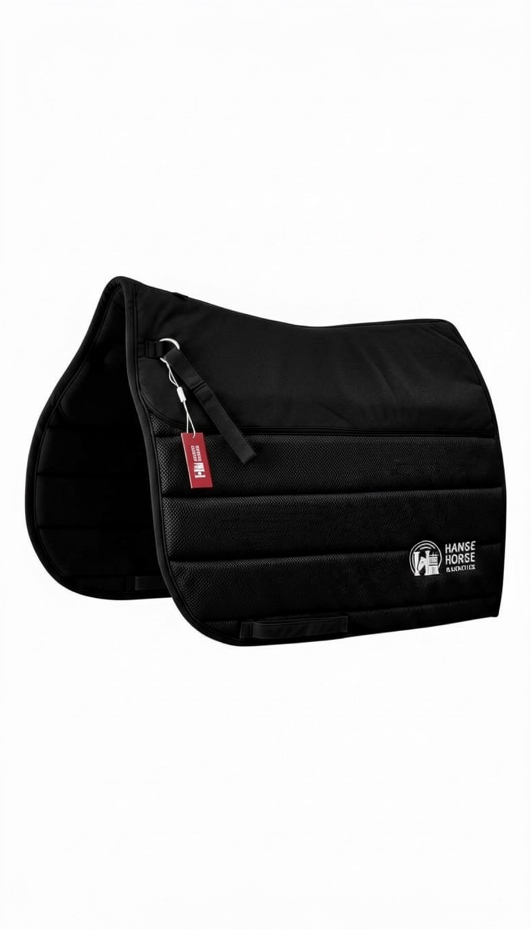 HanseHorse Magnetics Dressur-Schabracke in Classic Black mit Magnetfeld-Funktion, Größe Full