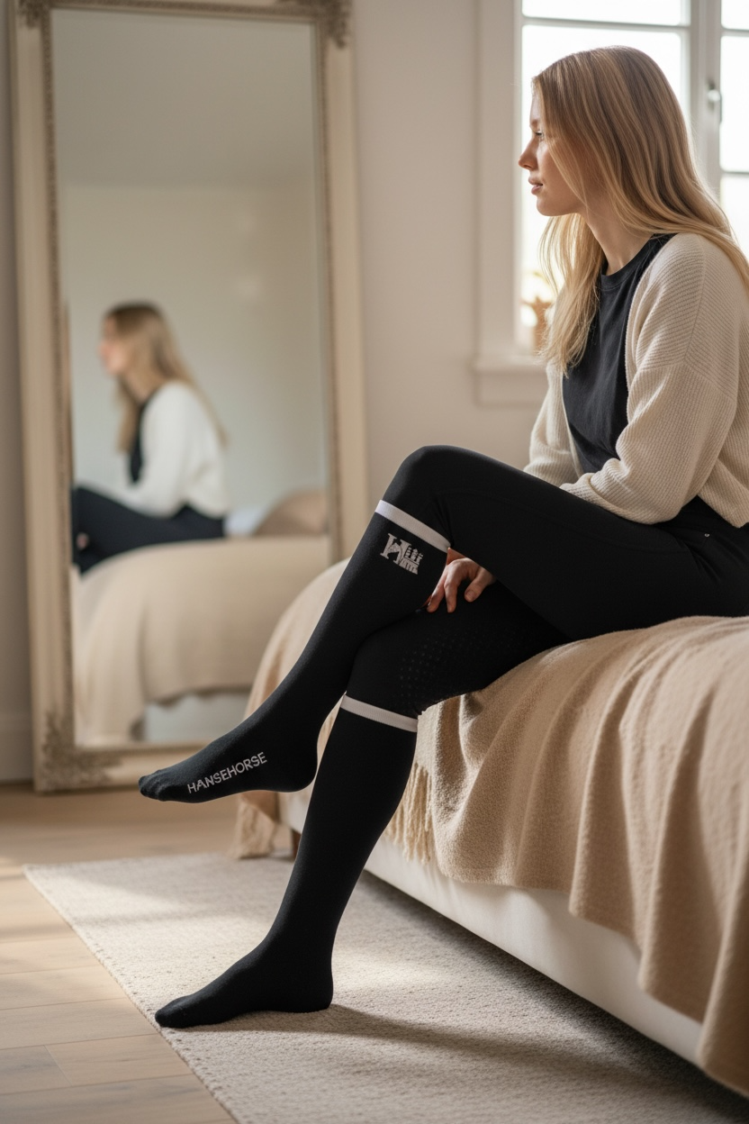 HanseHorse Reit-Kniestrumpf in Classic Black

